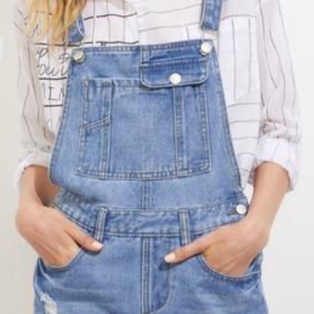 DENIM OVERALL SKIRT